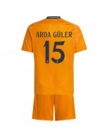 Real Madrid Arda Guler #15 Vieraspaita Lasten 2024-25 Lyhythihainen (+ shortsit)